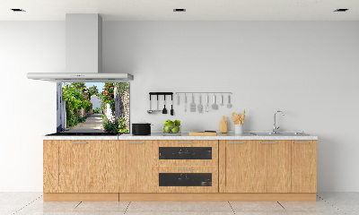 Rivestimento parete cucina con motivo Vicolo corniolo