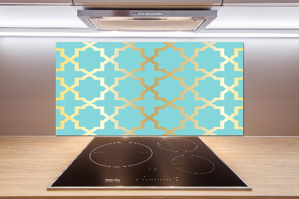 Rivestimento parete cucina con decoro in stile arabo