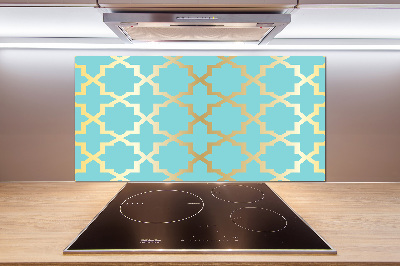 Rivestimento parete cucina con decoro in stile arabo