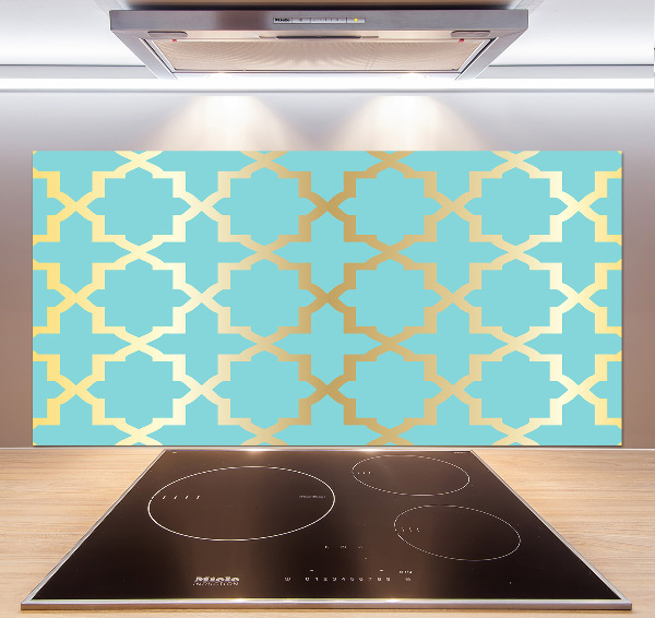 Rivestimento parete cucina con decoro in stile arabo