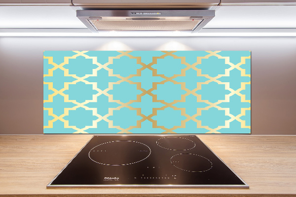 Rivestimento parete cucina con decoro in stile arabo