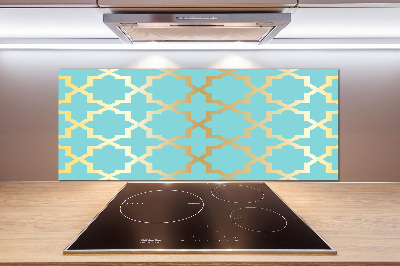 Rivestimento parete cucina con decoro in stile arabo