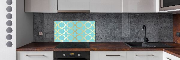 Rivestimento parete cucina con decoro in stile arabo