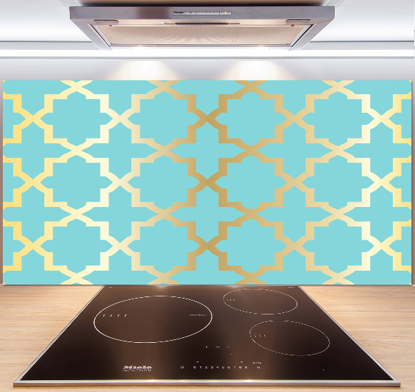 Rivestimento parete cucina con decoro in stile arabo