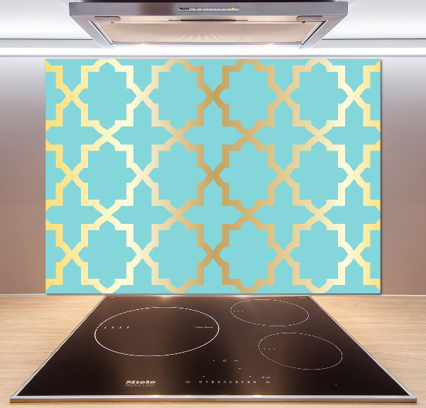 Rivestimento parete cucina con decoro in stile arabo