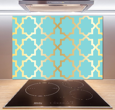 Rivestimento parete cucina con decoro in stile arabo