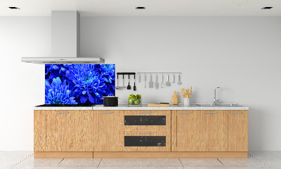 Pannello paraschizzi cucina con motivo Aster blu