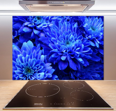 Pannello paraschizzi cucina con motivo Aster blu