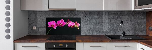 Pannello paraschizzi cucina con motivo orchidea