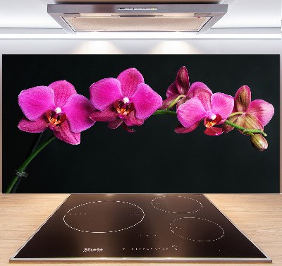 Pannello paraschizzi cucina con motivo orchidea