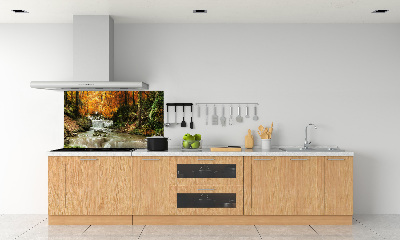 Rivestimento parete cucina con motivo 'Cascata nella foresta'