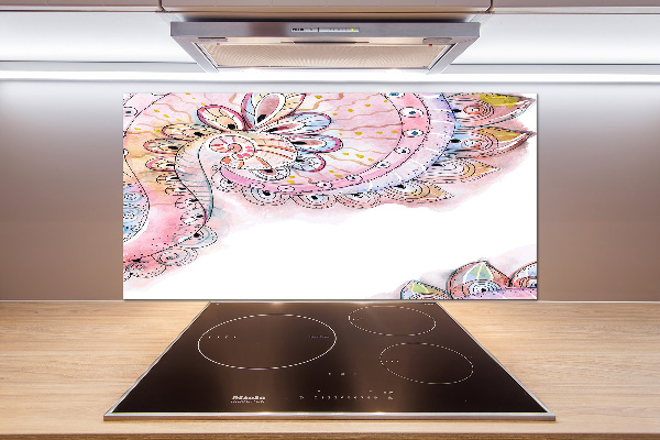 Rivestimento parete cucina con motivo astratto