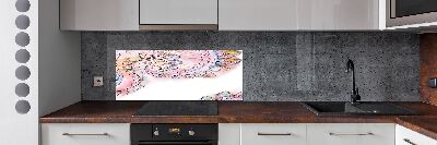 Rivestimento parete cucina con motivo astratto