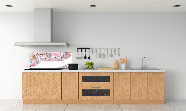Rivestimento parete cucina con motivo astratto