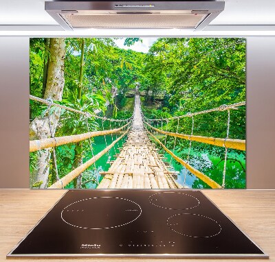 Pannello retrocucina con motivo foresta di bambù