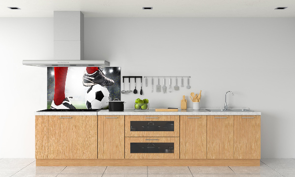 Pannello retrocucina con gambe da calciatore