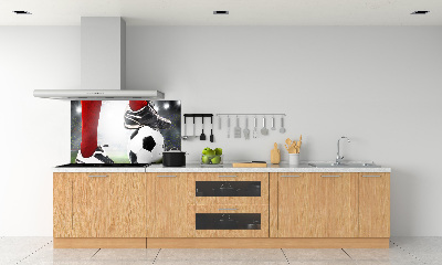 Pannello retrocucina con gambe da calciatore