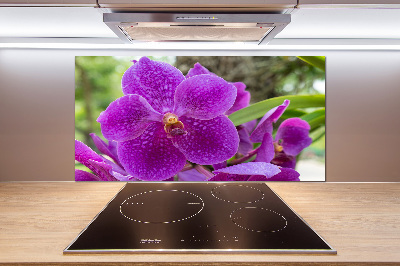 Pannello paraschizzi cucina con stampa orchidea