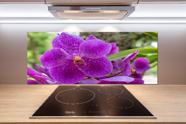 Pannello paraschizzi cucina con stampa orchidea