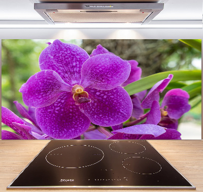 Pannello paraschizzi cucina con stampa orchidea