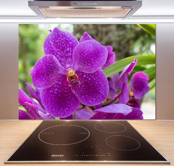 Pannello paraschizzi cucina con stampa orchidea