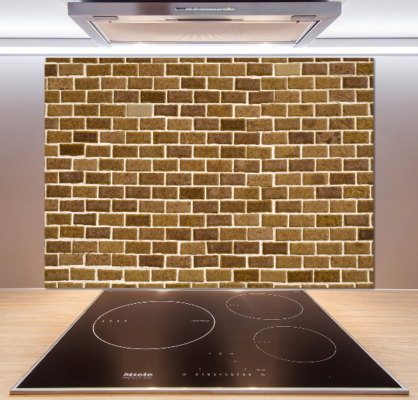 Pannello paraschizzi cucina con stampa effetto muro di mattoni