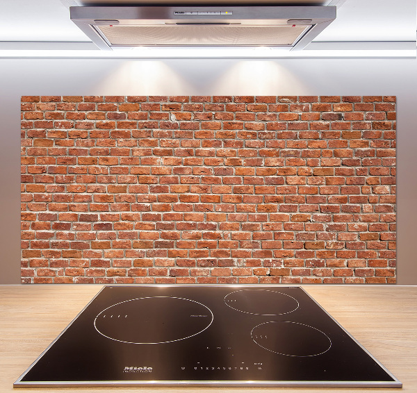Rivestimento parete cucina con effetto muro di mattoni