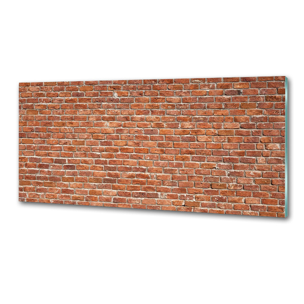 Rivestimento parete cucina con effetto muro di mattoni