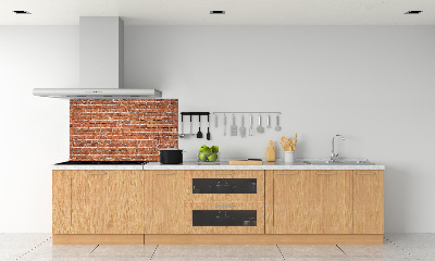 Rivestimento parete cucina con effetto muro di mattoni