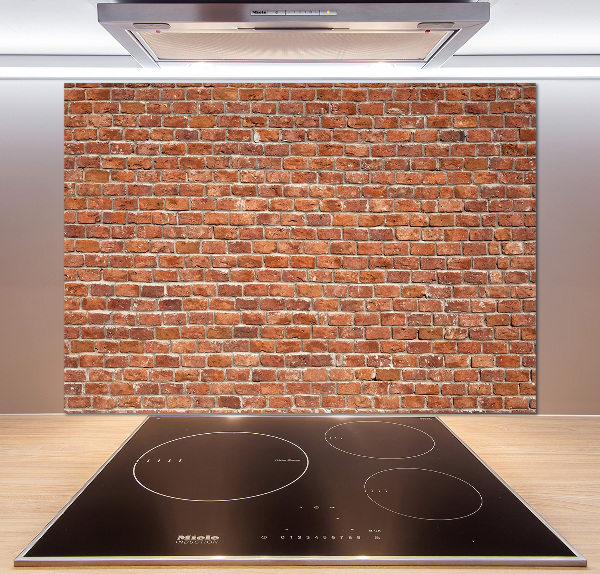 Rivestimento parete cucina con effetto muro di mattoni