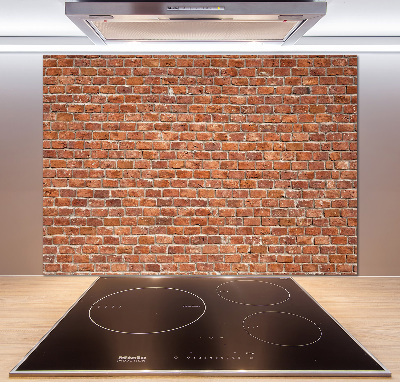 Rivestimento parete cucina con effetto muro di mattoni