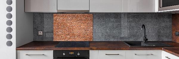 Rivestimento parete cucina con effetto muro di mattoni