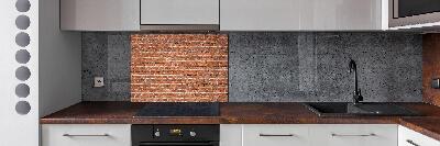 Rivestimento parete cucina con effetto muro di mattoni