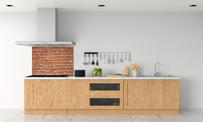 Rivestimento parete cucina con effetto muro di mattoni