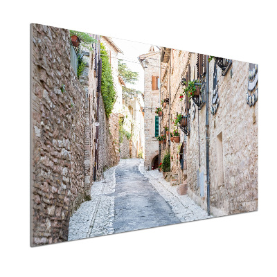 Pannello paraschizzi cucina con stampa Viale cittadino