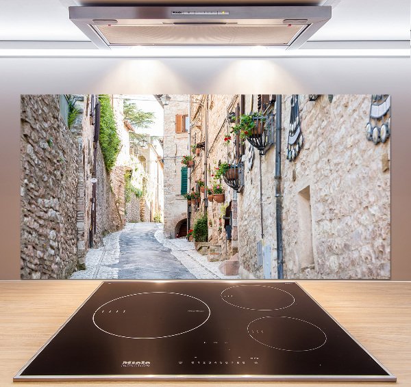 Pannello paraschizzi cucina con stampa Viale cittadino