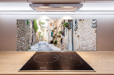 Pannello paraschizzi cucina con stampa Viale cittadino