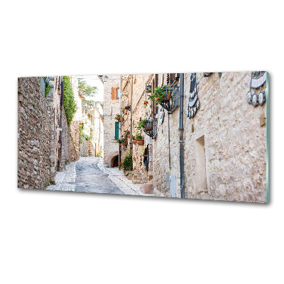 Pannello paraschizzi cucina con stampa Viale cittadino