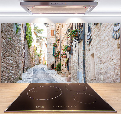 Pannello paraschizzi cucina con stampa Viale cittadino