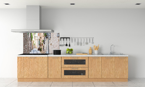 Pannello paraschizzi cucina con stampa Viale cittadino