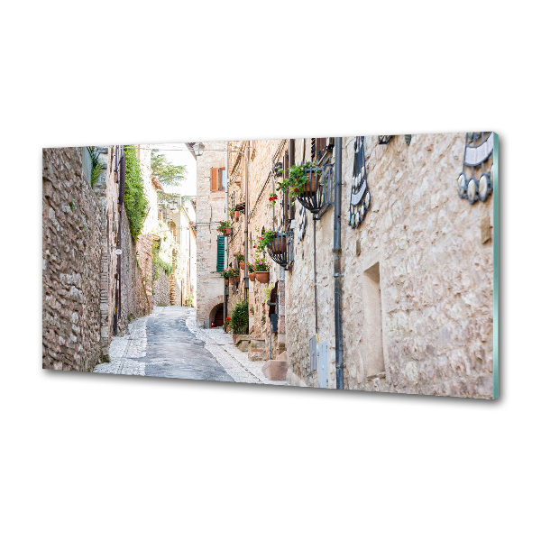 Pannello paraschizzi cucina con stampa Viale cittadino