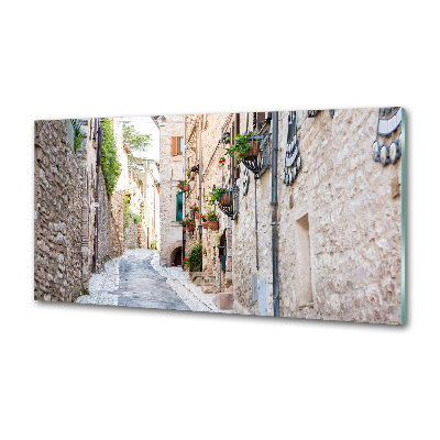 Pannello paraschizzi cucina con stampa Viale cittadino