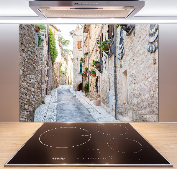 Pannello paraschizzi cucina con stampa Viale cittadino