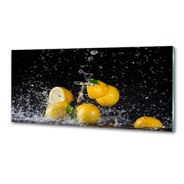 Pannello retrocucina con motivo di limoni e acqua