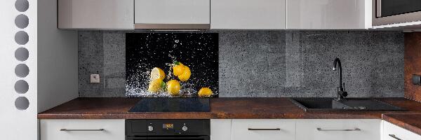 Pannello retrocucina con motivo di limoni e acqua