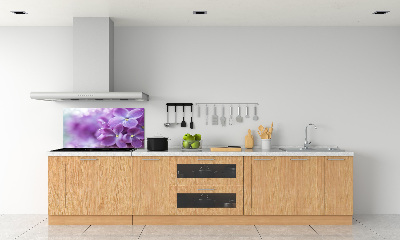 Rivestimento parete cucina con motivo di fiori di lillà
