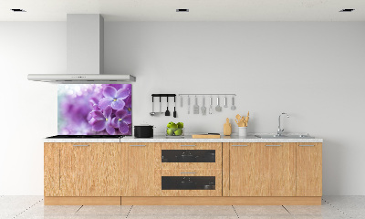 Rivestimento parete cucina con motivo di fiori di lillà