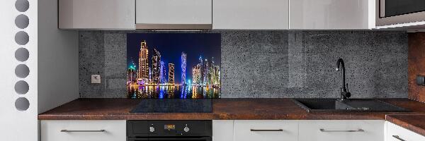 Pannello retrocucina con motivo Dubai di notte