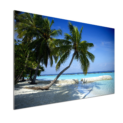 Pannello paraschizzi cucina con stampa a tema spiaggia tropicale