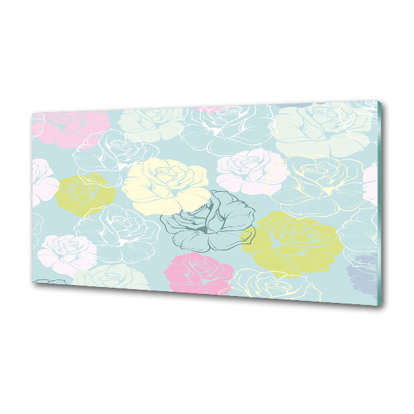 Pannello paraschizzi cucina con motivo a rose